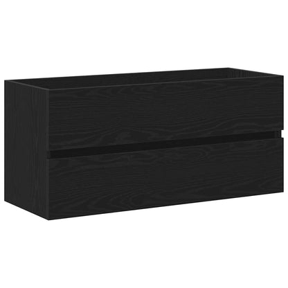vidaXL Sink Cabinet Black Oak 100x38.5x45 cm Engineered Wood 2
