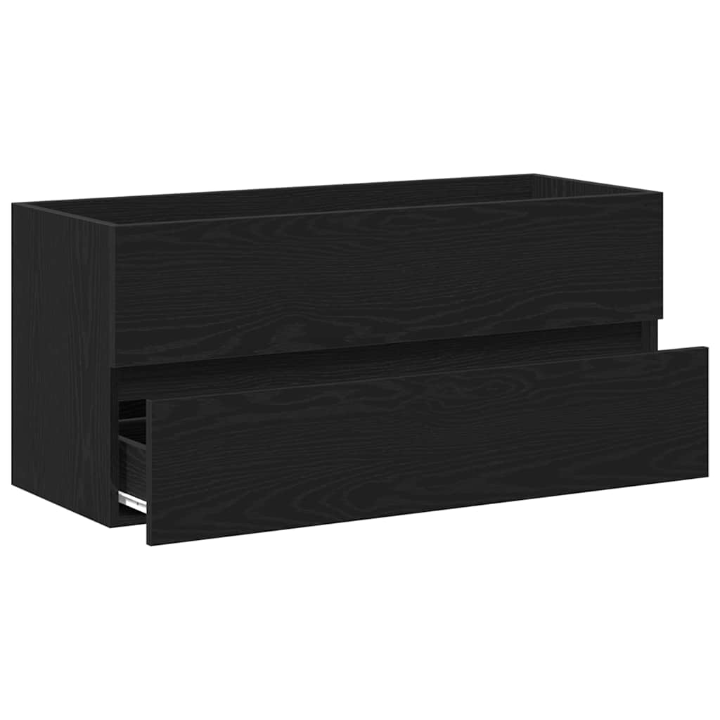 vidaXL Sink Cabinet Black Oak 100x38.5x45 cm Engineered Wood 5