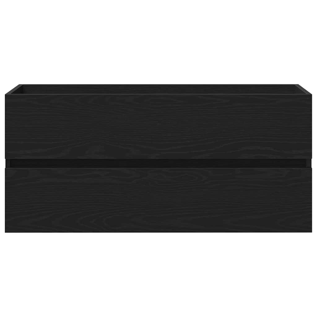 vidaXL Sink Cabinet Black Oak 100x38.5x45 cm Engineered Wood 6