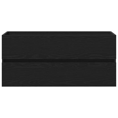 vidaXL Sink Cabinet Black Oak 100x38.5x45 cm Engineered Wood 6
