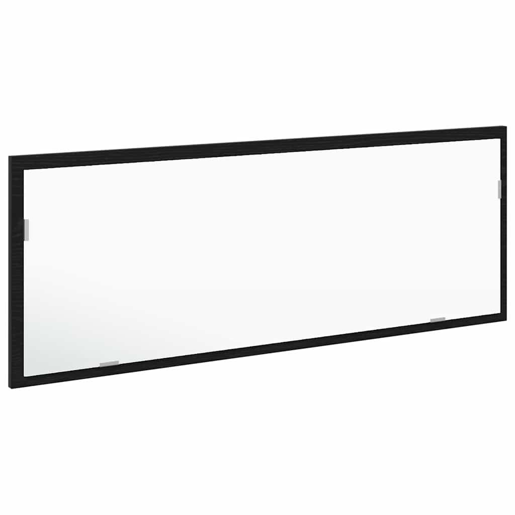 vidaXL LED Bathroom Mirror Black Oak 100 x 8.5 x 37 cm Glass 5