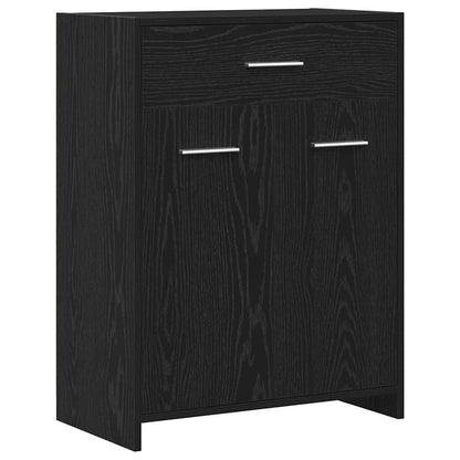 vidaXL Bathroom Cabinet Black Oak 60 x 33 x 80 cm Engineered Wood 2