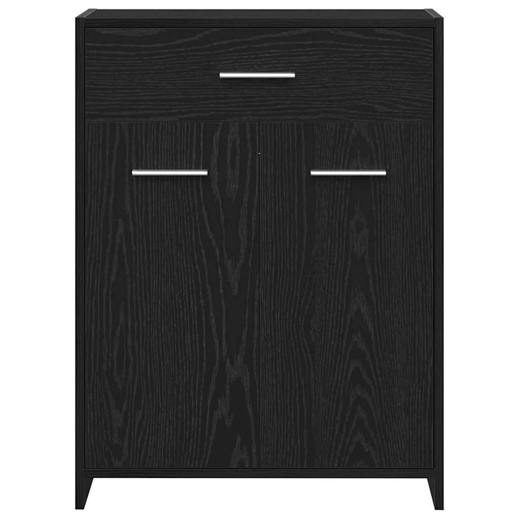 vidaXL Bathroom Cabinet Black Oak 60 x 33 x 80 cm Engineered Wood 6