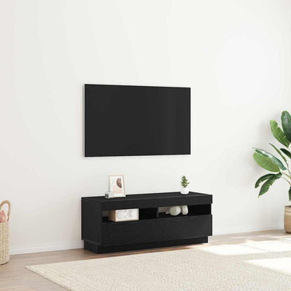 vidaXL TV Cabinet 100 x 35 x 40 cm Black Oak Engineered Wood 1
