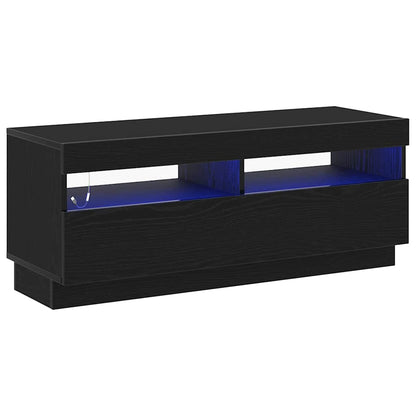 vidaXL TV Cabinet 100 x 35 x 40 cm Black Oak Engineered Wood 2