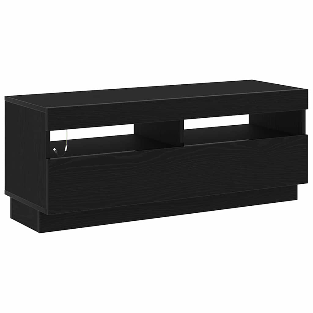 vidaXL TV Cabinet 100 x 35 x 40 cm Black Oak Engineered Wood 4