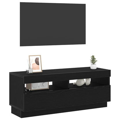 vidaXL TV Cabinet 100 x 35 x 40 cm Black Oak Engineered Wood 3