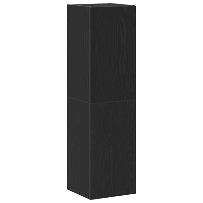 vidaXL Wall TV Cabinet 30.5 x 30 x 110 cm Black Oak Engineered Wood 5