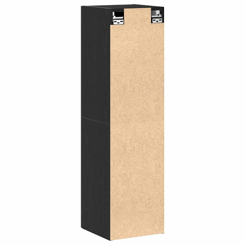 vidaXL Wall TV Cabinet 30.5 x 30 x 110 cm Black Oak Engineered Wood 6