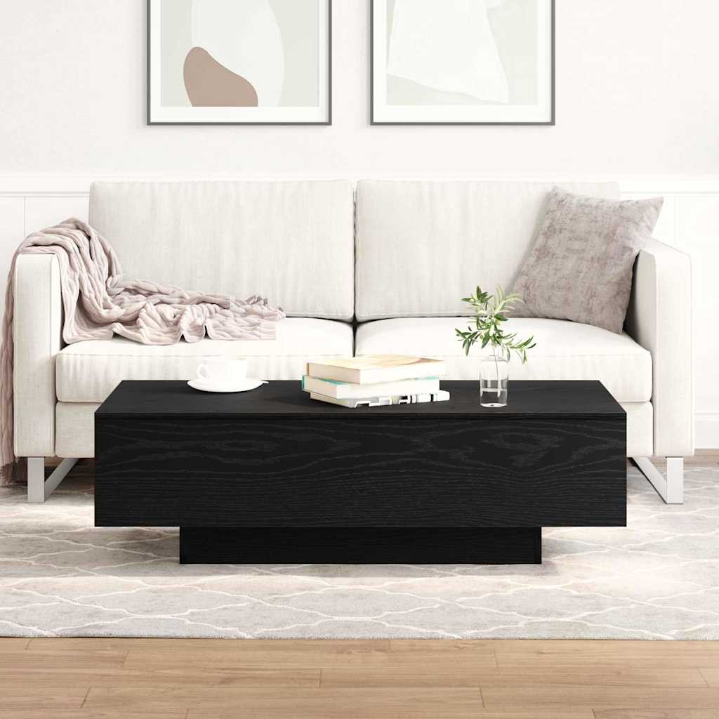 vidaXL Coffee Table Black Oak 100 x 49.5 x 31 cm Engineered Wood 1