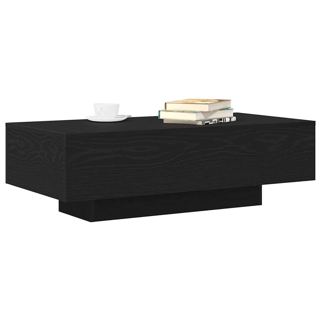 vidaXL Coffee Table Black Oak 100 x 49.5 x 31 cm Engineered Wood 3