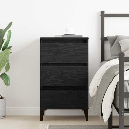 vidaXL Bedside Cabinet Black Oak 40 x 35 x 69 cm Engineered Wood 4