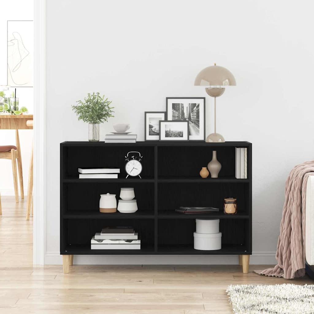 vidaXL Sideboard 103.5 x 35 x 70 cm Engineered Wood Black Oak 4