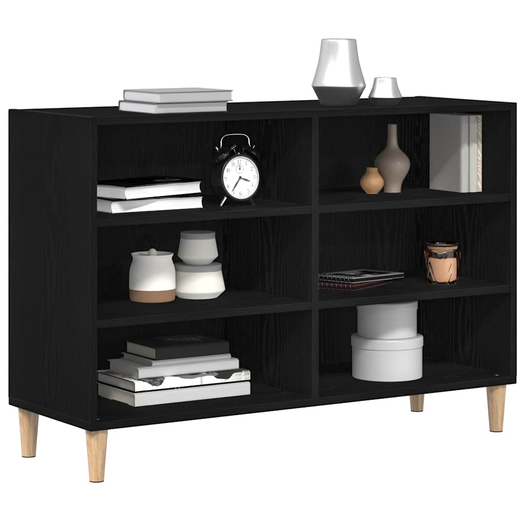 vidaXL Sideboard 103.5 x 35 x 70 cm Engineered Wood Black Oak 3
