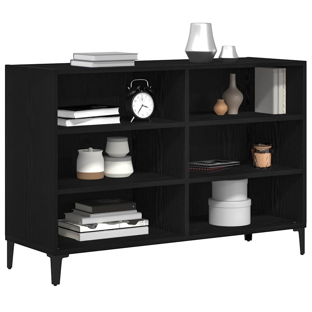 vidaXL Sideboard Black Oak 103.5 x 35 x 70 cm Engineered Wood 3