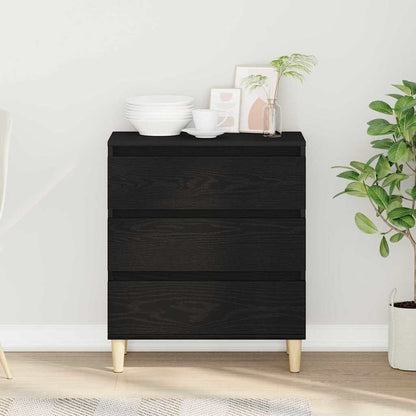 vidaXL Sideboard Black Oak 60 x 35 x 70 cm Engineered Wood 4