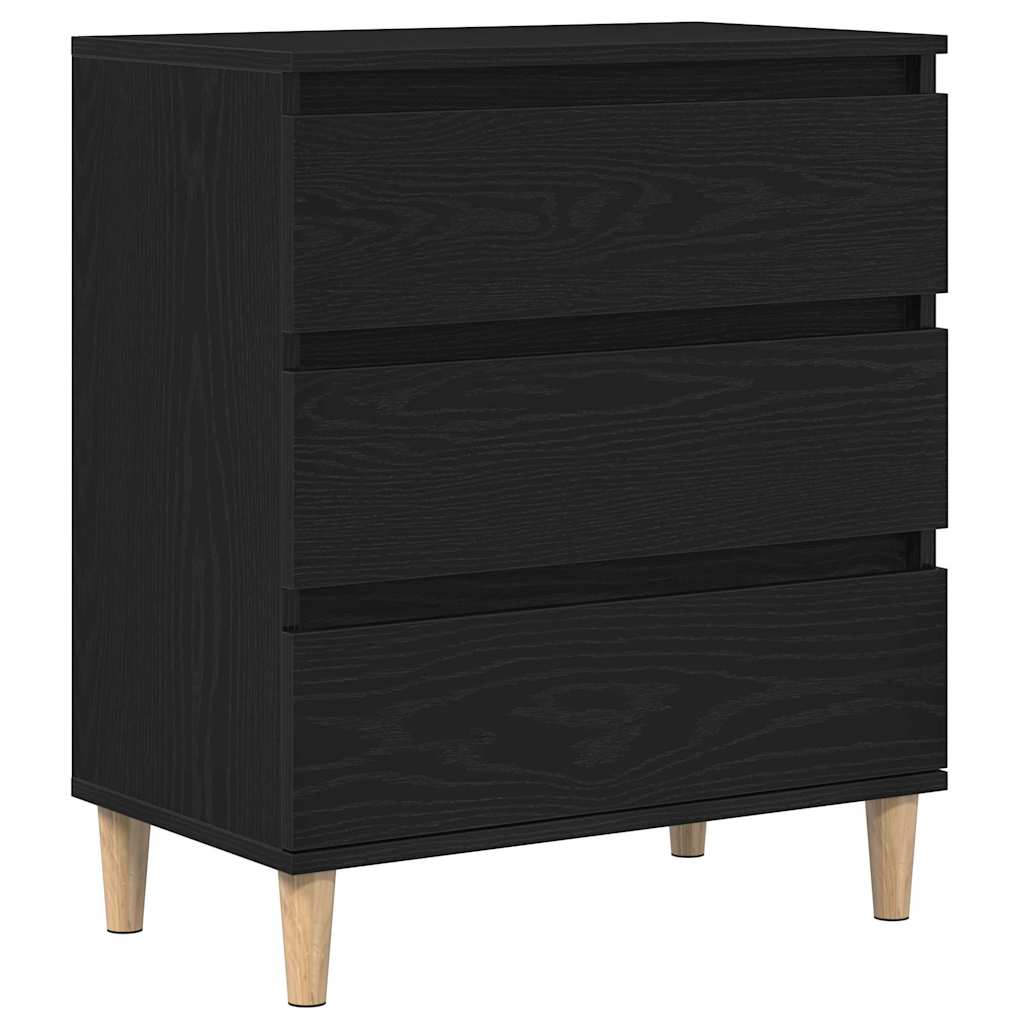 vidaXL Sideboard Black Oak 60 x 35 x 70 cm Engineered Wood 2