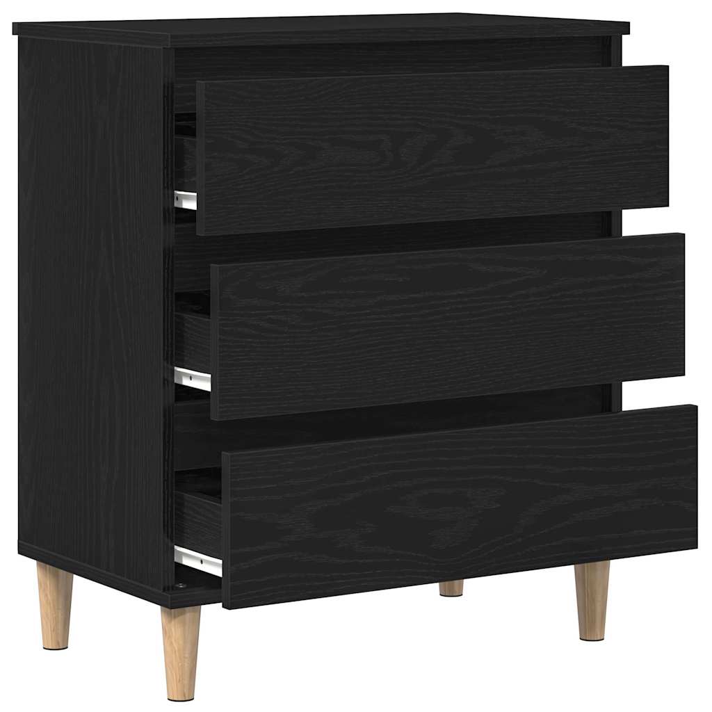vidaXL Sideboard Black Oak 60 x 35 x 70 cm Engineered Wood 5