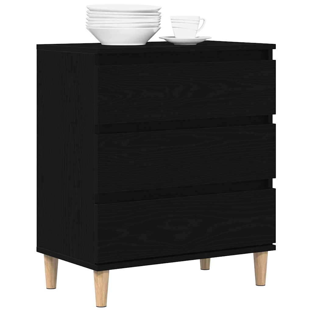 vidaXL Sideboard Black Oak 60 x 35 x 70 cm Engineered Wood 3