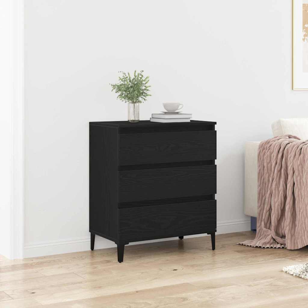 vidaXL Sideboard Black Oak 60 x 35 x 70 cm Engineered Wood 1