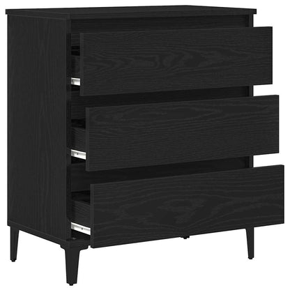 vidaXL Sideboard Black Oak 60 x 35 x 70 cm Engineered Wood 5