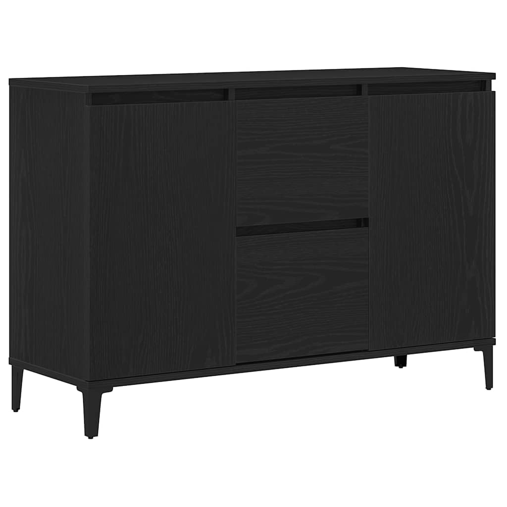 vidaXL Sideboard Black Oak 104 x 35 x 70 cm Engineered Wood 2