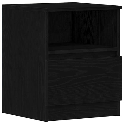 vidaXL Bedside Cabinet 2 pcs Black Oak 40 x 40 x 50 cm Engineered Wood 5
