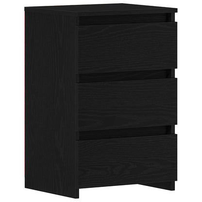 vidaXL Bedside Cabinet Black Oak 40 x 35 x 62.5 cm Engineered Wood 2
