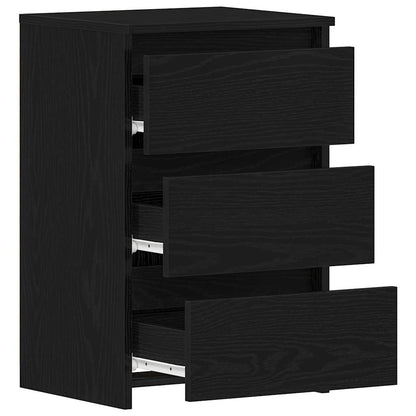 vidaXL Bedside Cabinet Black Oak 40 x 35 x 62.5 cm Engineered Wood 5