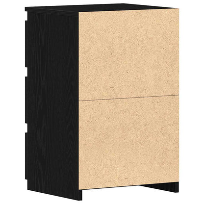 vidaXL Bedside Cabinet Black Oak 40 x 35 x 62.5 cm Engineered Wood 6