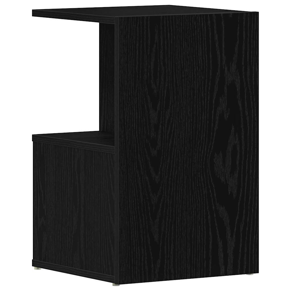 vidaXL Bedside Cabinet 2 pcs Black Oak 35 x 35 x 55 cm Engineered Wood 6
