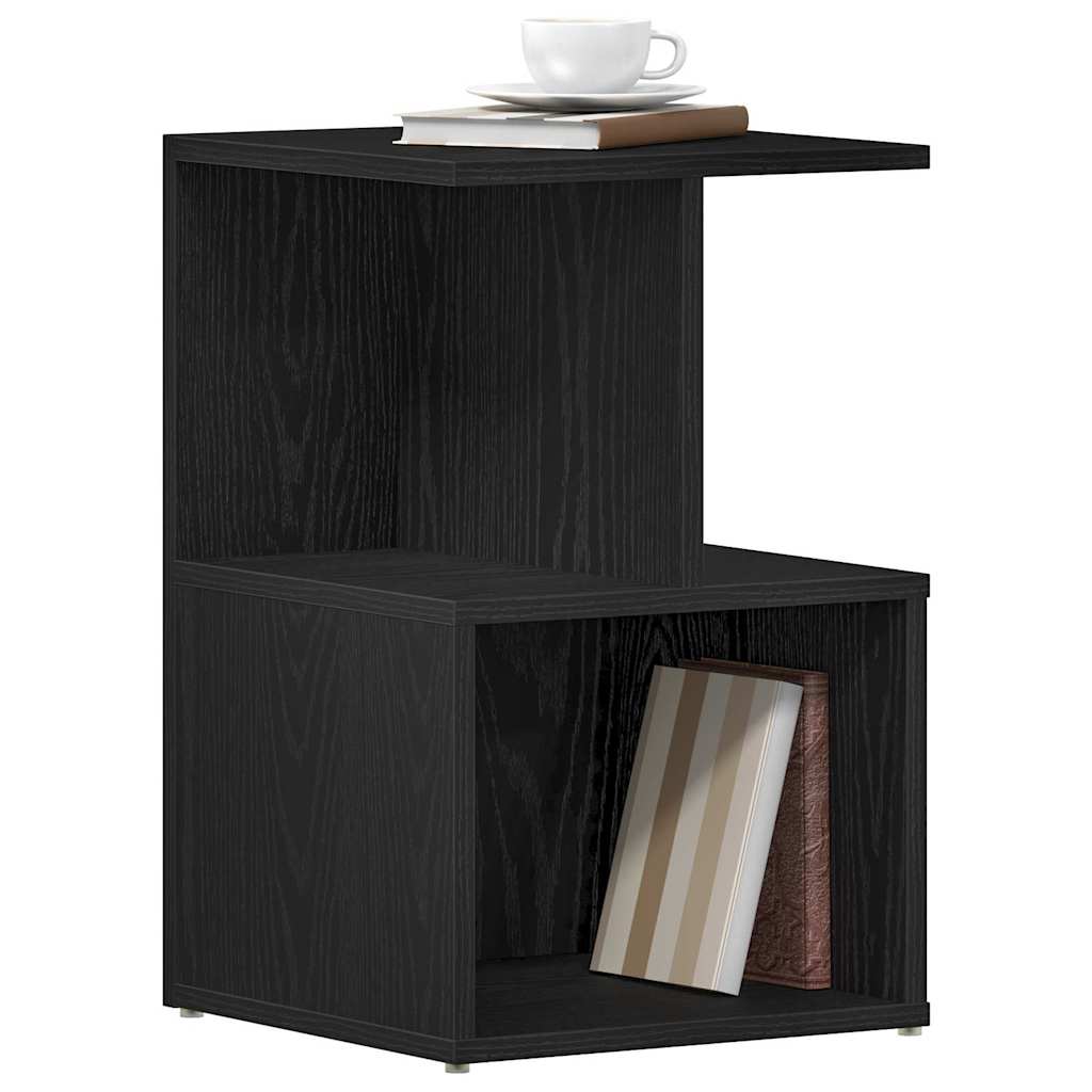 vidaXL Bedside Cabinet 2 pcs Black Oak 35 x 35 x 55 cm Engineered Wood 3