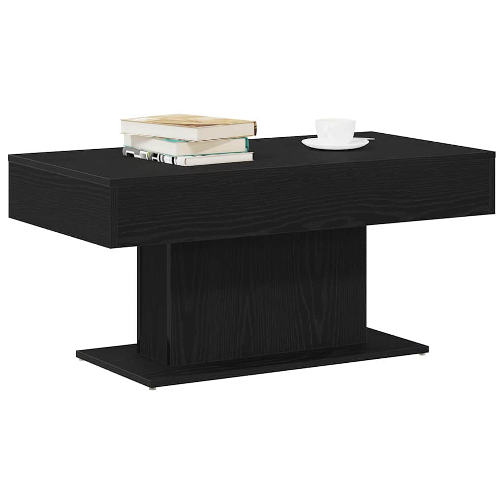 vidaXL Coffee Table Black Oak 96 x 50 x 45 cm Engineered Wood 3