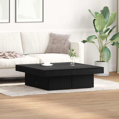 vidaXL Coffee Table Black Oak 90 x 90 x 28 cm Engineered Wood 1