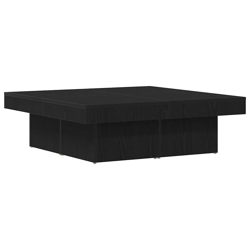 vidaXL Coffee Table Black Oak 90 x 90 x 28 cm Engineered Wood 2