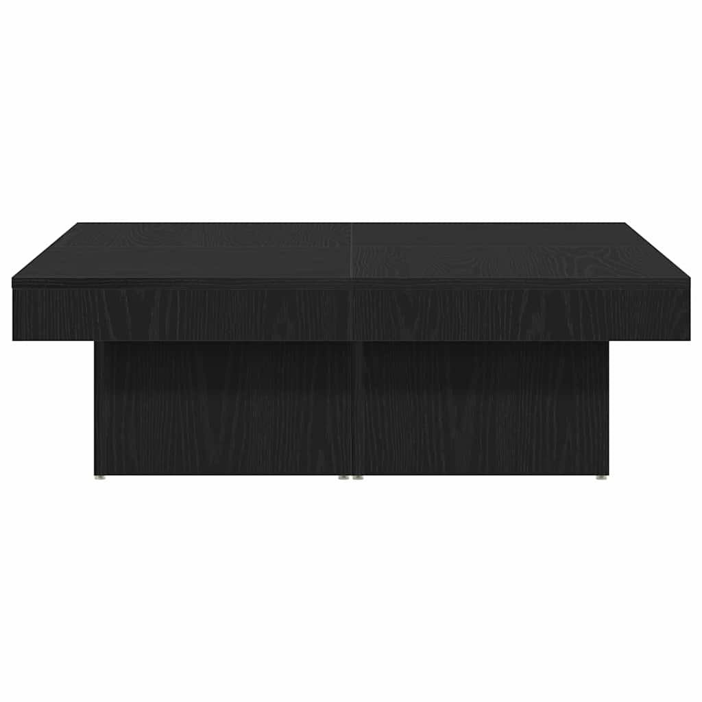 vidaXL Coffee Table Black Oak 90 x 90 x 28 cm Engineered Wood 5