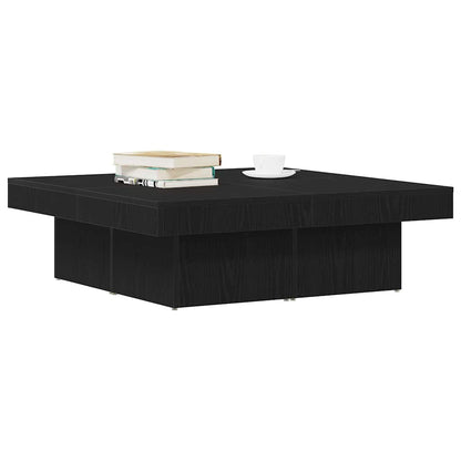 vidaXL Coffee Table Black Oak 90 x 90 x 28 cm Engineered Wood 3
