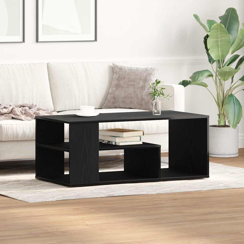 vidaXL Coffee Table Black Oak 100 x 50 x 40 cm Engineered Wood 1