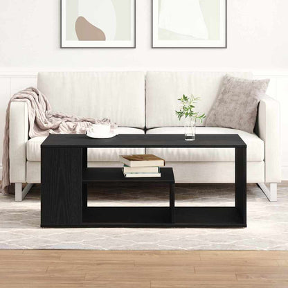 vidaXL Coffee Table Black Oak 100 x 50 x 40 cm Engineered Wood 4