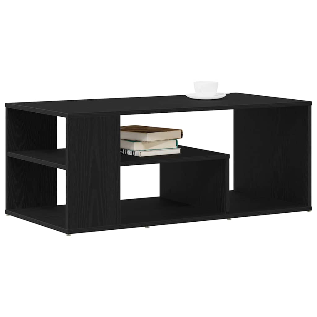 vidaXL Coffee Table Black Oak 100 x 50 x 40 cm Engineered Wood 3