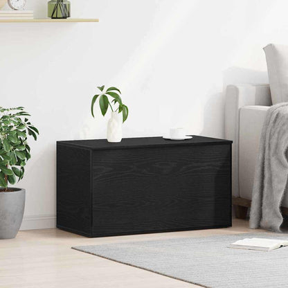 vidaXL Storage Box Black Oak 84 x 42 x 46 cm Engineered Wood 4