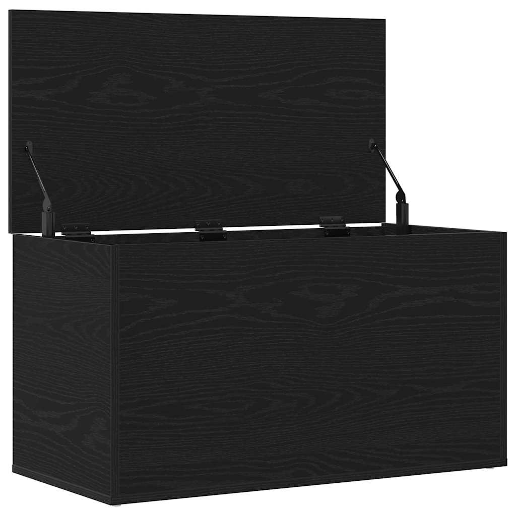 vidaXL Storage Box Black Oak 84 x 42 x 46 cm Engineered Wood 5