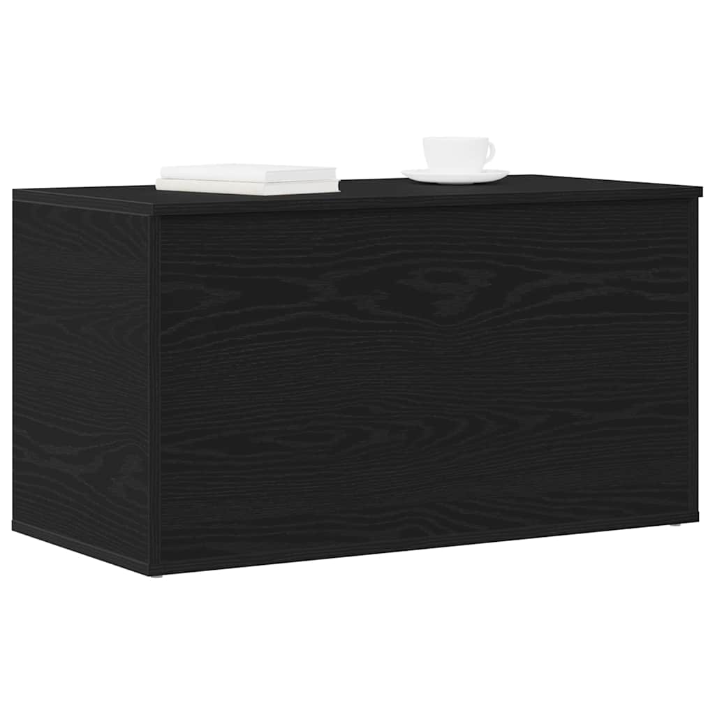 vidaXL Storage Box Black Oak 84 x 42 x 46 cm Engineered Wood 3