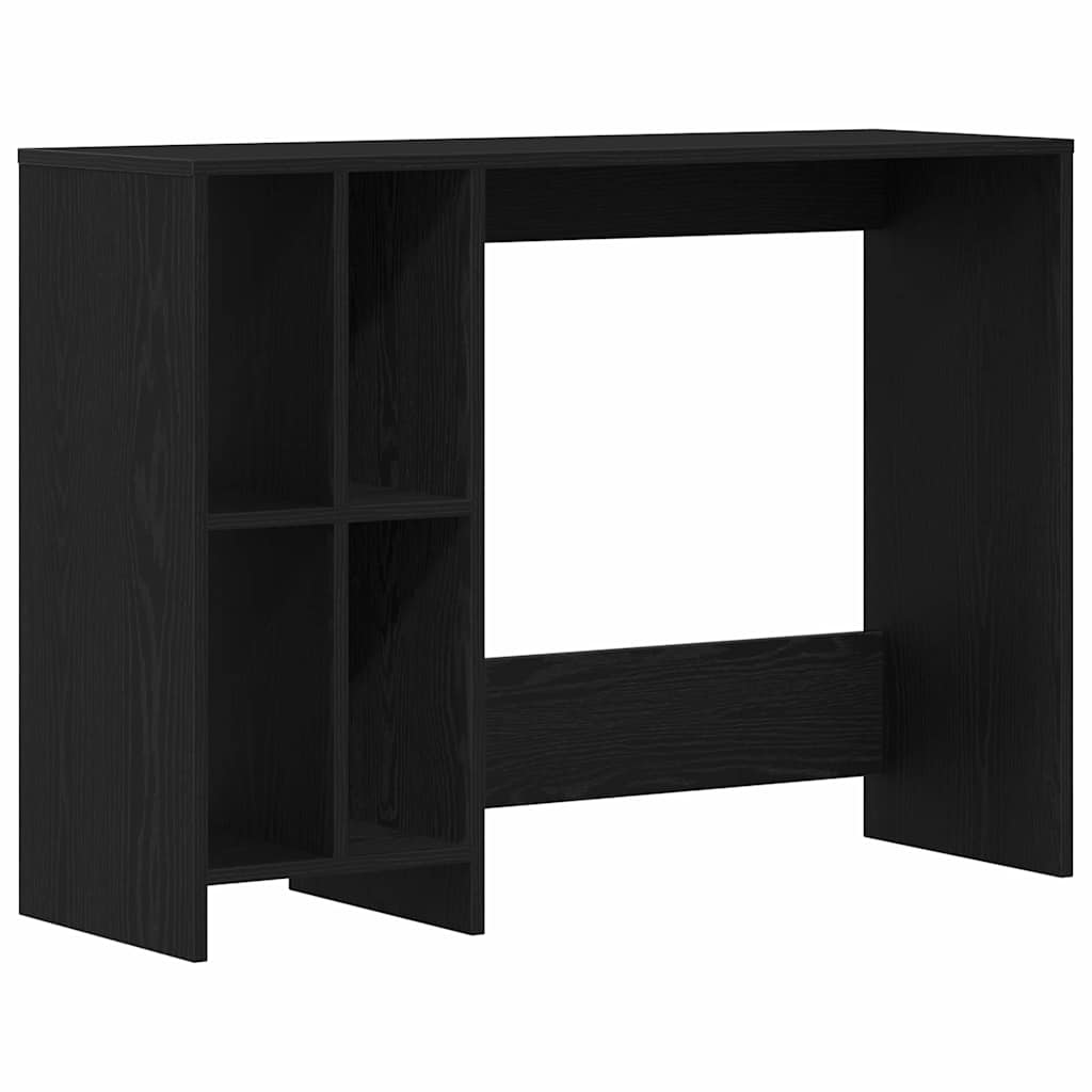 vidaXL Desk Black Oak Engineered Wood 102.5 x 35 x 75 cm 2