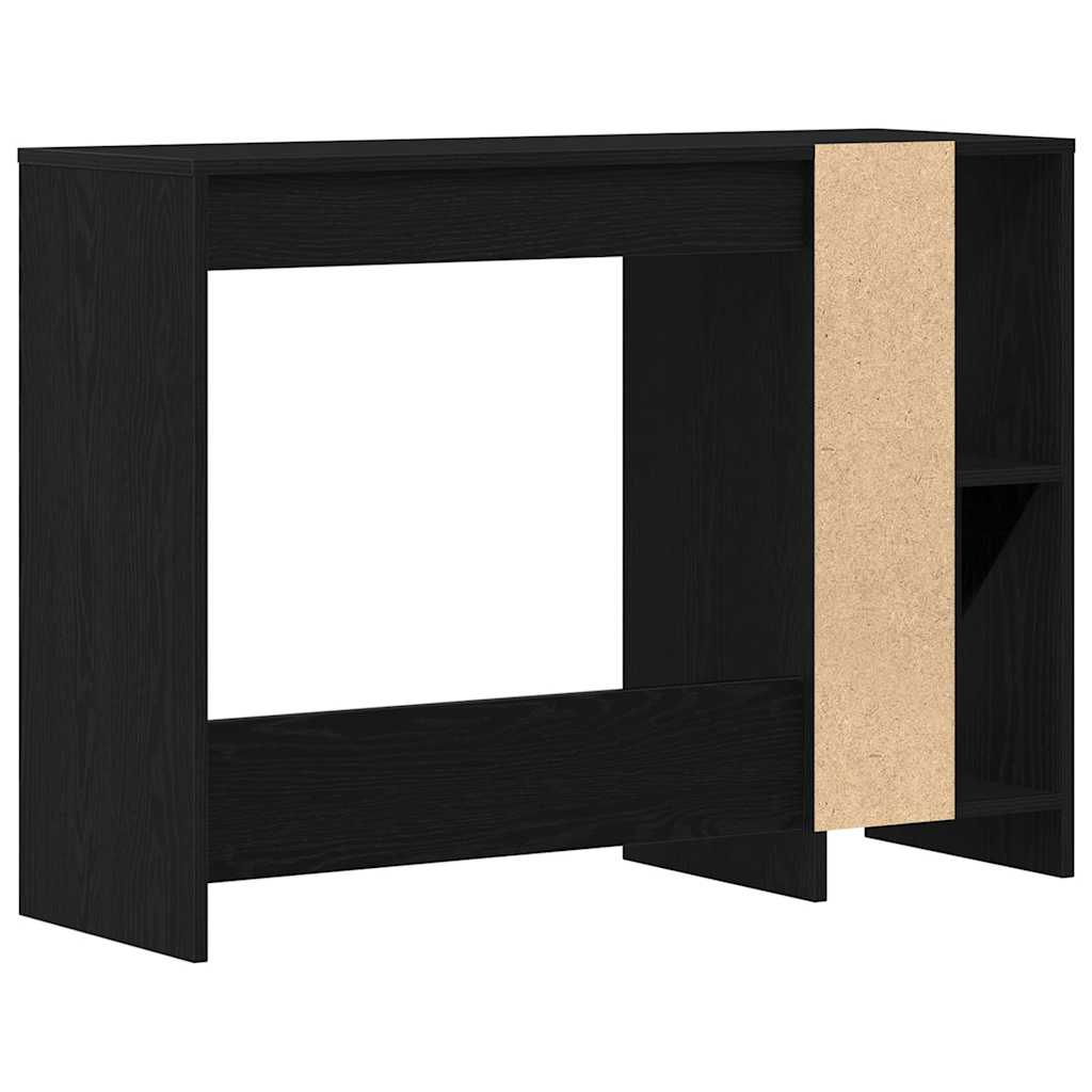 vidaXL Desk Black Oak Engineered Wood 102.5 x 35 x 75 cm 5