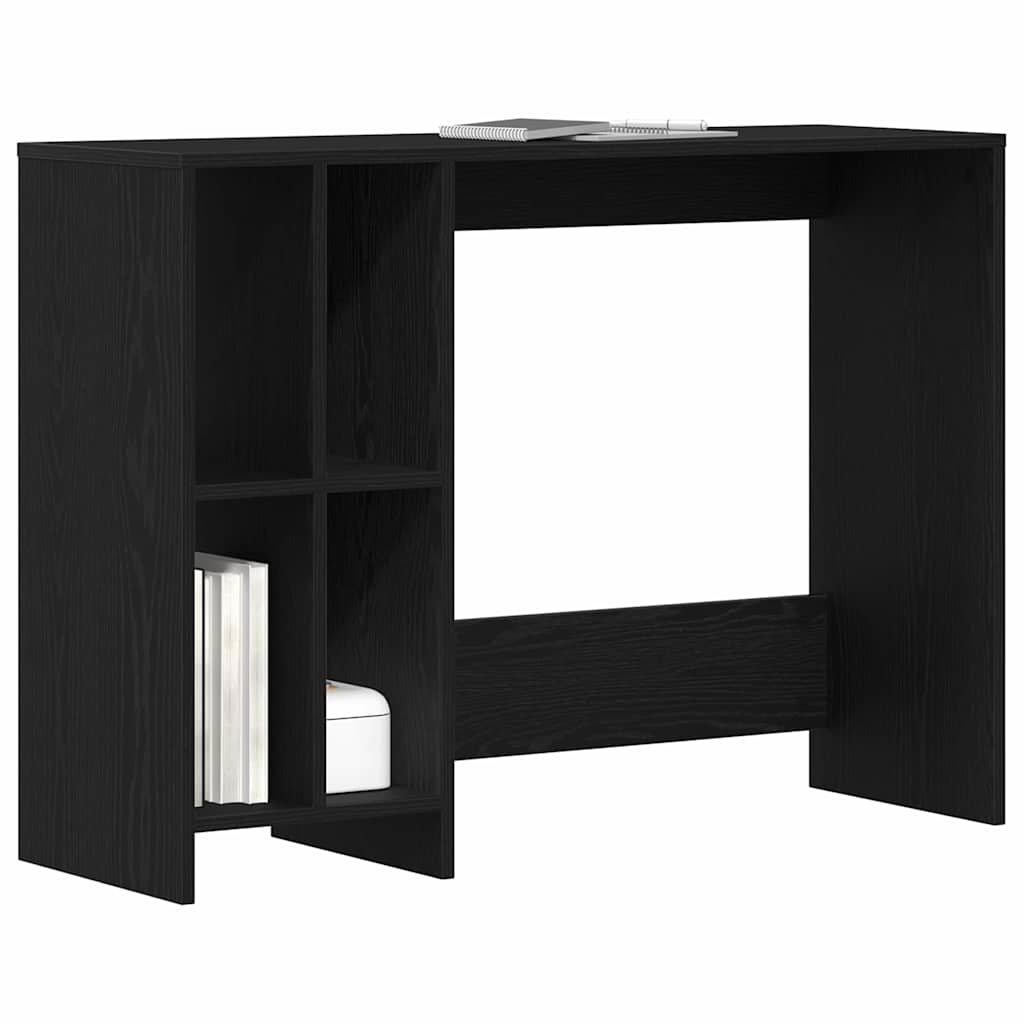 vidaXL Desk Black Oak Engineered Wood 102.5 x 35 x 75 cm 3