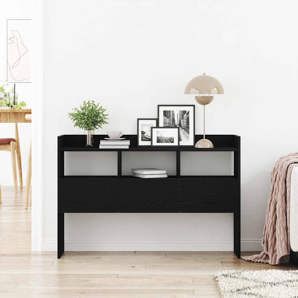 vidaXL Sideboard Black Oak 105 x 30 x 70 cm Engineered Wood 4