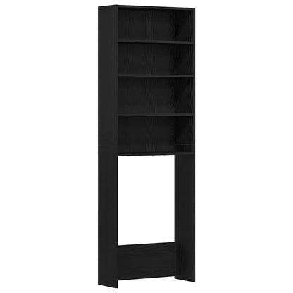 vidaXL Washing Machine Cabinet Black Oak 64 x 24 x 190 cm 2