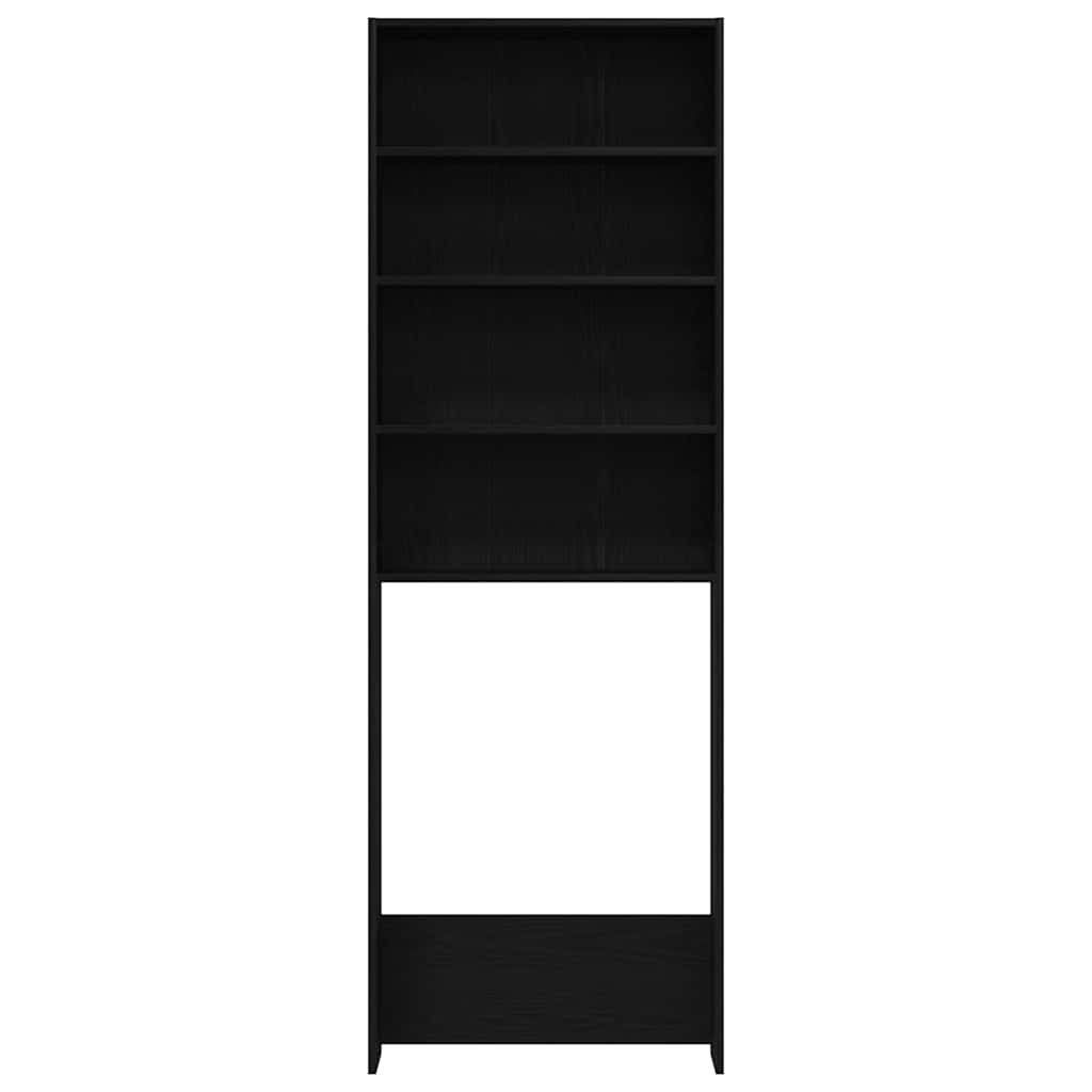 vidaXL Washing Machine Cabinet Black Oak 64 x 24 x 190 cm 6