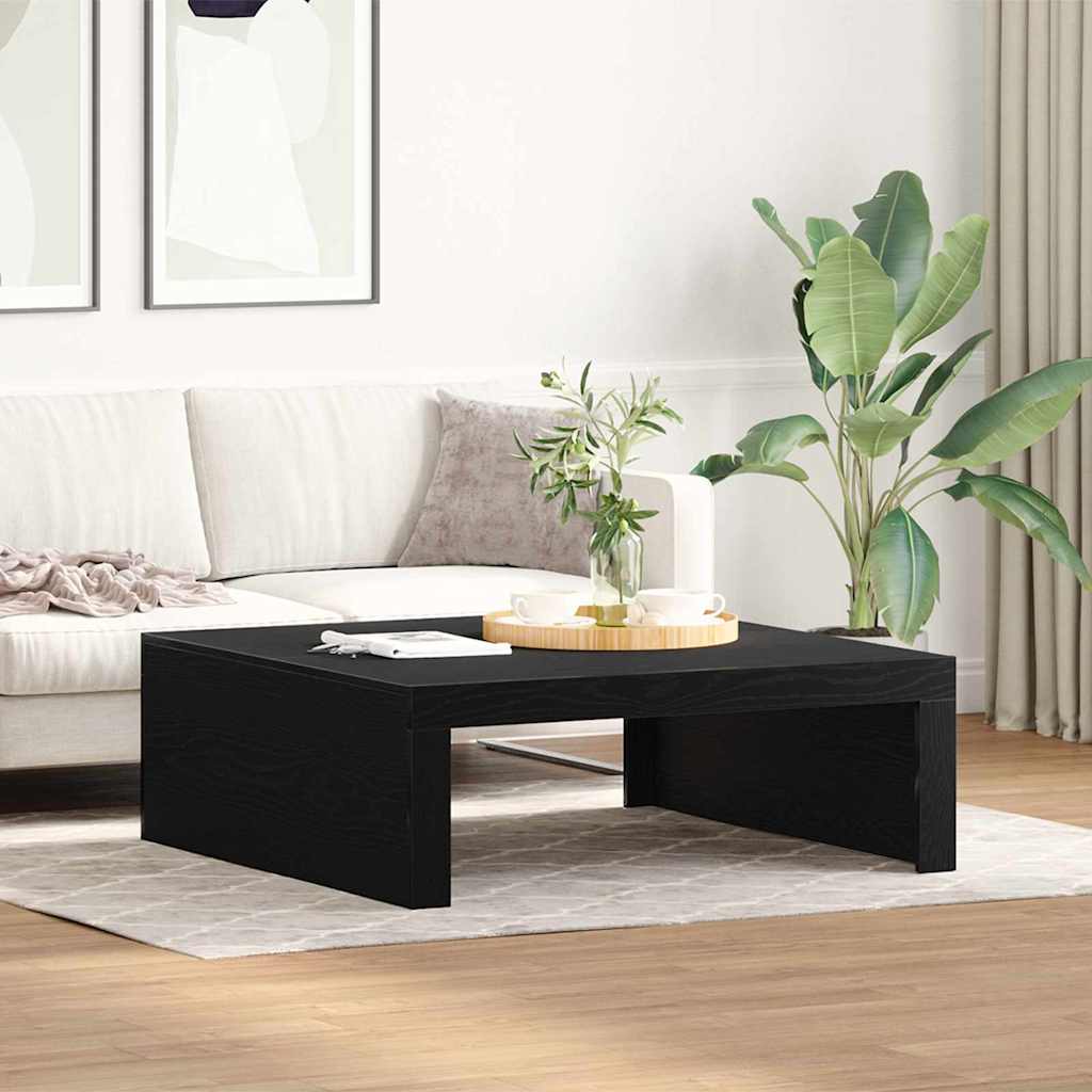 vidaXL Coffee Table Black Oak 100 x 100 x 35 cm Engineered Wood 1
